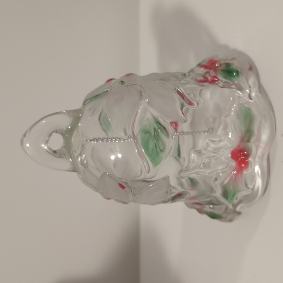 MIKASA Celebrations - Holiday Bloom -  Clear & Frosted Glass Bell - 4.25" X 3.5" - Picture 4 of 5